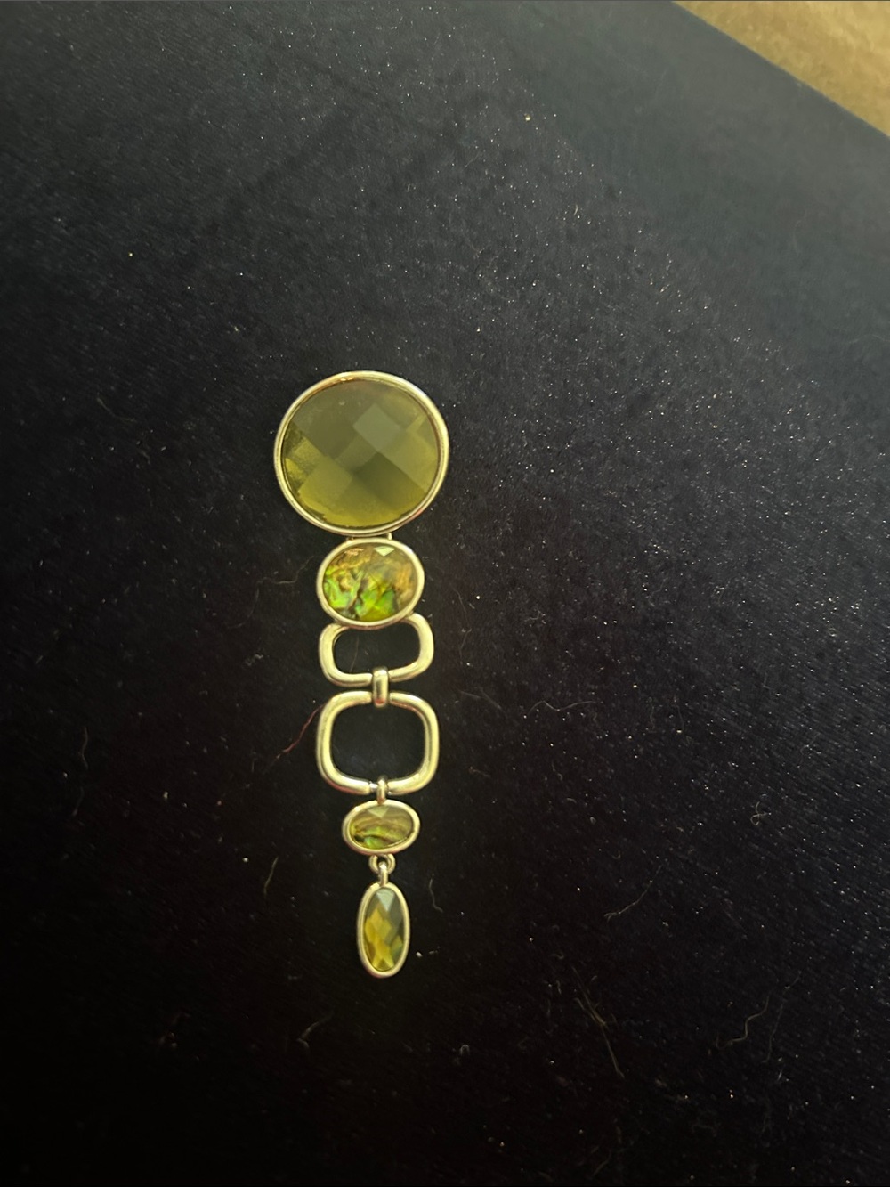 Lia Sophia Olive Green Dangle Earrings